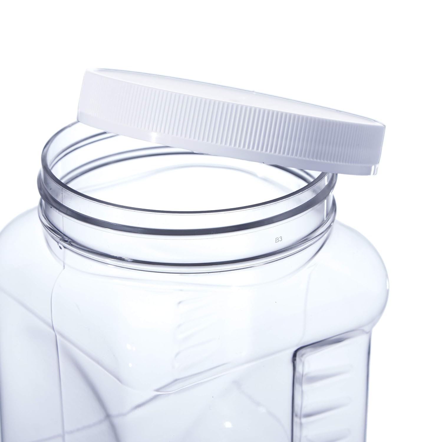 Consolidated Plastics 41657 Wide-Mouth PET Grip Jar with Lid, 32 oz., Clear, 12 Piece