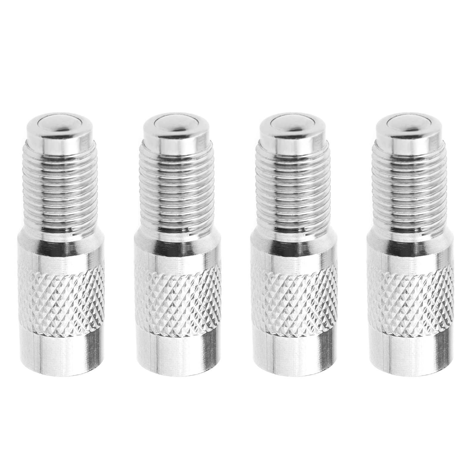 4Pcs Tyre Valve Extension Replacement Compatible with Xiaomi M365/1S/PRO/PRO2 Electric Scooter Valve Extension Adapter Silver
