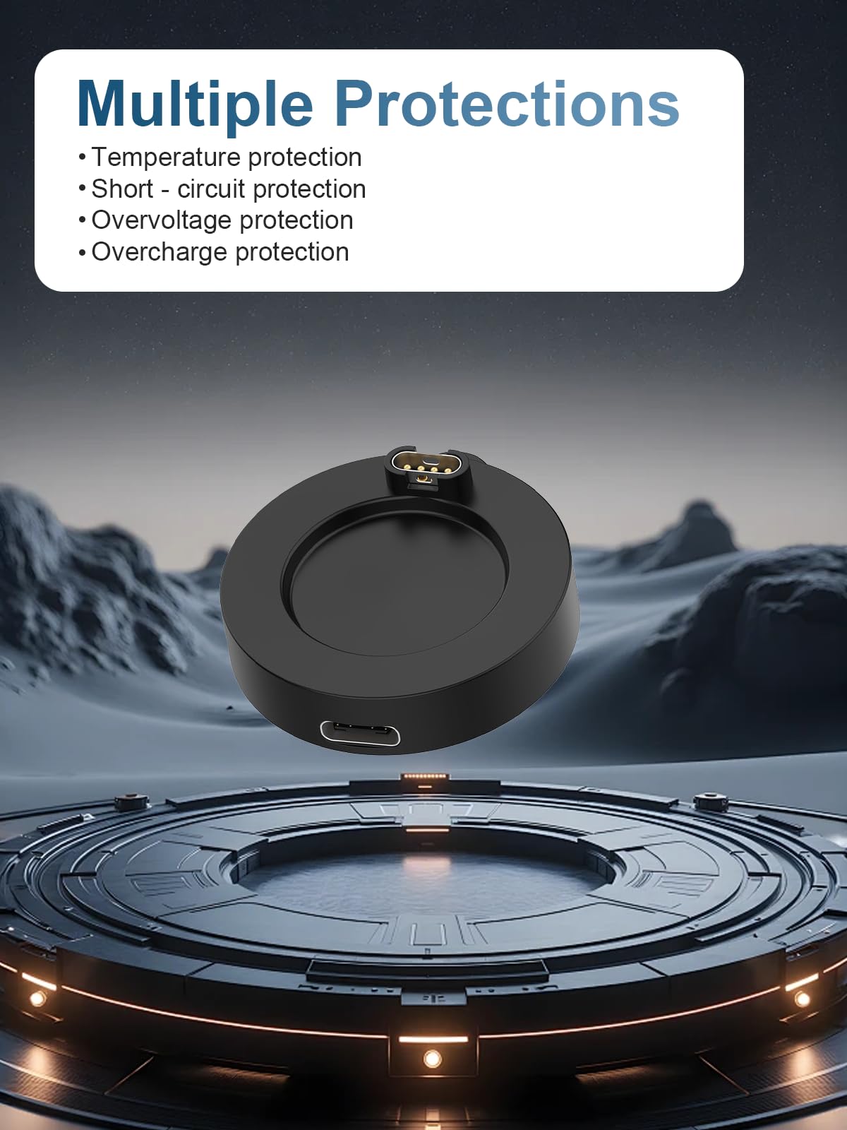 Magnetyczna podstawa ładująca do Garmin Venu X1/ Garmin Forerunner 570/Garmin Forerunner 970 (łącznie z 1 kablem do ładowania), stabilny adapter do ładowania yystao typu C