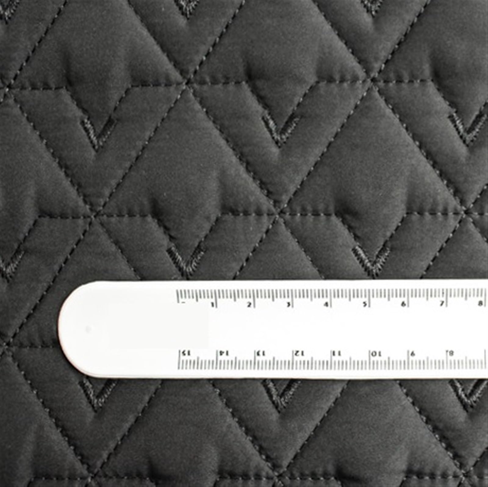 Tejido acolchado de algodón, Tela de algodón acolchada, color negro, varios tamaños(200x145cm)