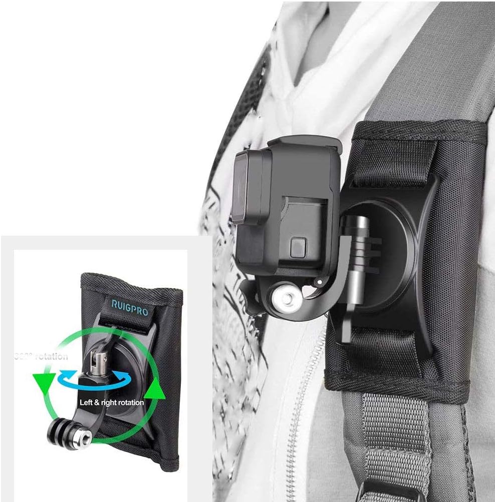 RUIGPRO Update Sport Camera Backpack Clip Mount 360 Degree Rotary for Xiaomi Yi for Gopro Hero8 7 6 5 4 Action Camera Accessories
