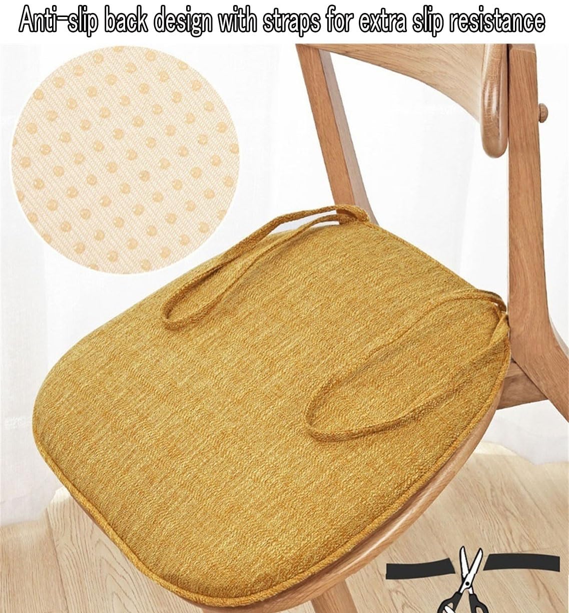 Cojines de Herradura para Silla de Comedor Asiento Cocina 41x43cm 4 Confezioni Colore Naranja Cojines Acolchados Perfecto para Muebles Comodidad y Estilo