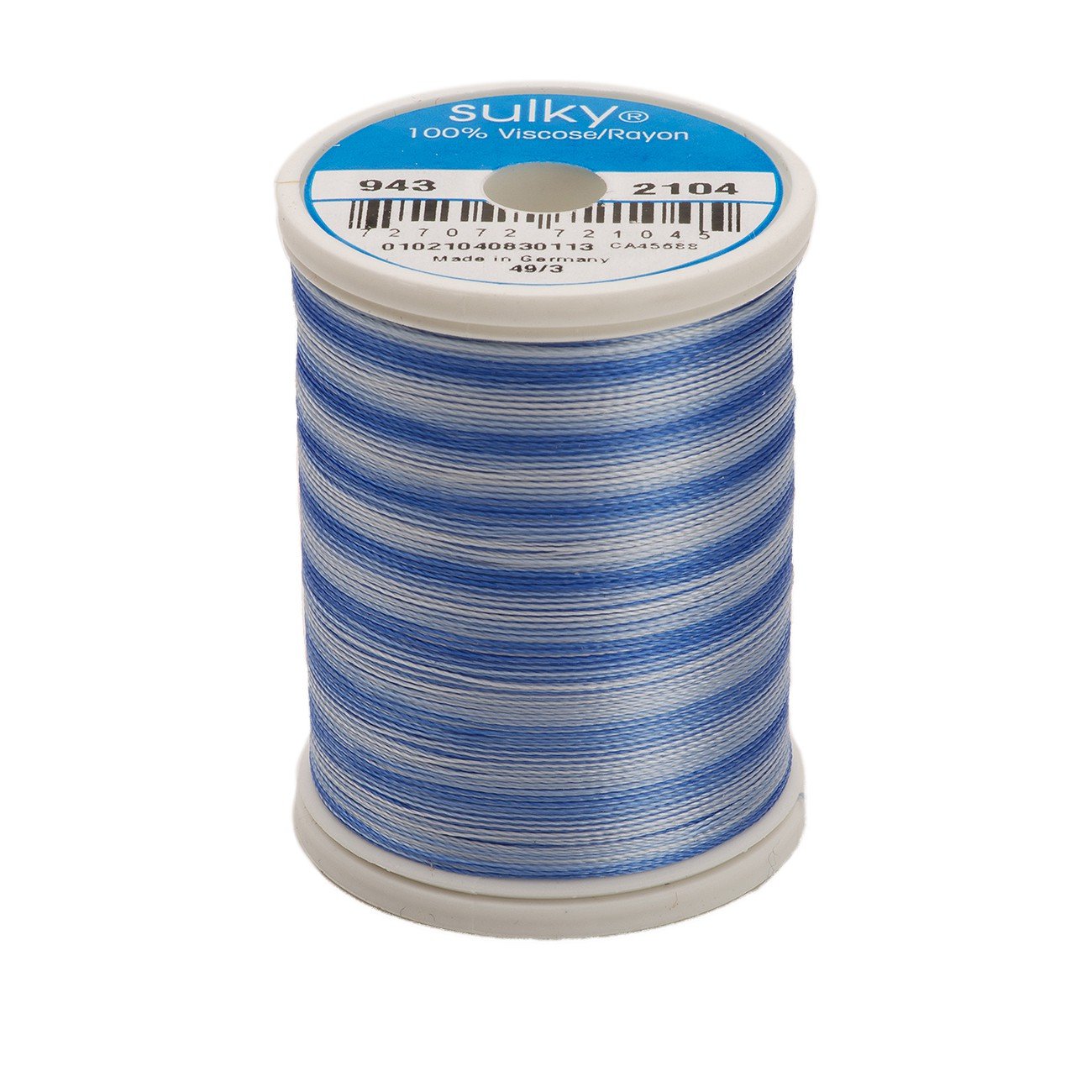 Fil de rayonne Sulky bleu pastel 40 wt pour broderie machine