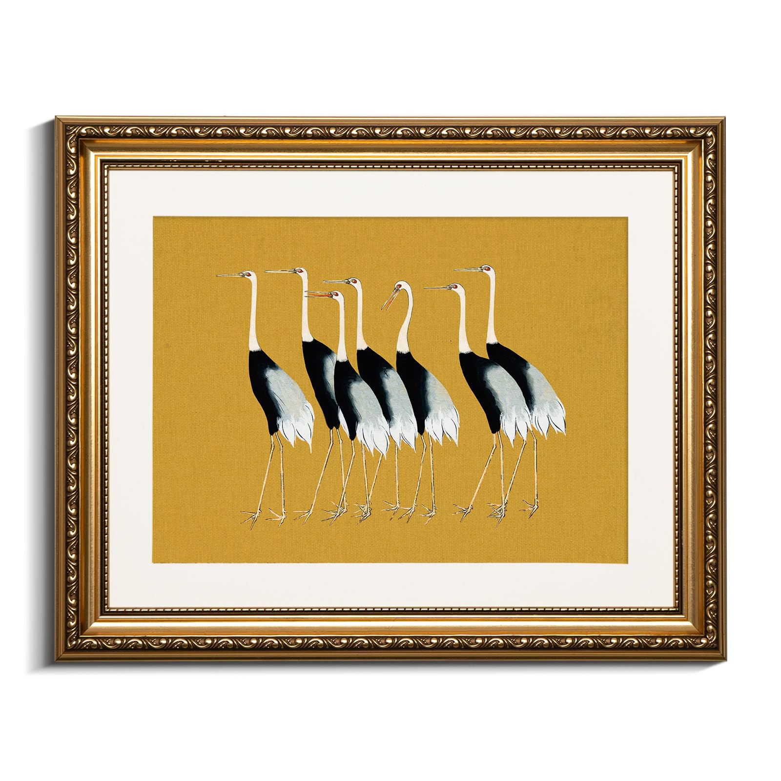VIYYIEA Gold Framed Wall Art Canvas Print Home Decor Vintage Swan Decoration Grace Swan Art Painting Pictures Rustic Bathroom Wall Decor Animal Farmhouse Artwork for Living Room Bedroom Office 11x14in — view 89