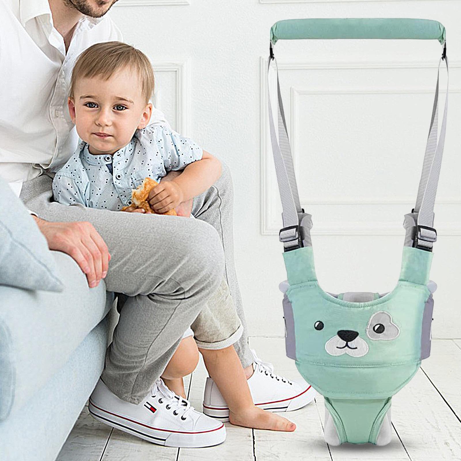 Arnés Para Aprender A Caminar | Arnés Ajustable De Seguridad Para Primeros Pasos,Soporte Transpirable Plegable para Aprendizaje de Marcha Adecuado para Bebés de 6 a 36 Meses