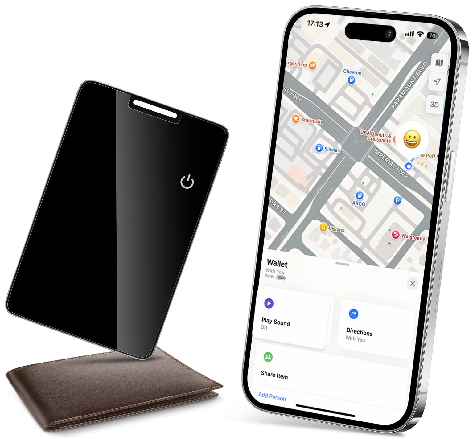 Wallet Tracker Card (iOS Only), Bluetooth Tracker Smart Card with Wireless Charging, Works with Apple Find My, Mirror Surface & Metal Frame, IP68 Waterproof, Item Locator for Luggage, Passport & Bags-image-25