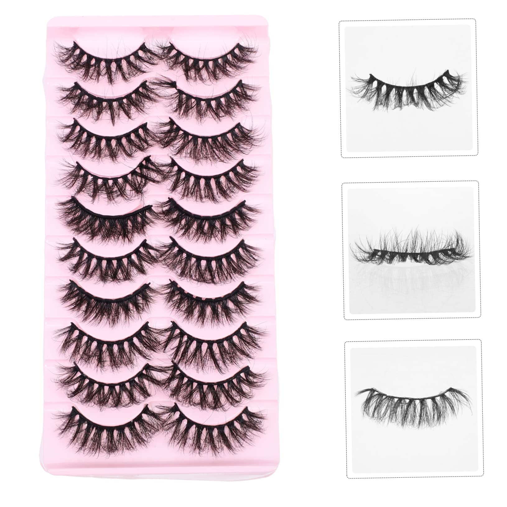 minkissy 50paia Fake Eyelashes Extensions for Natural Look Soft Comfortable for Weddings Photography Daily Wear