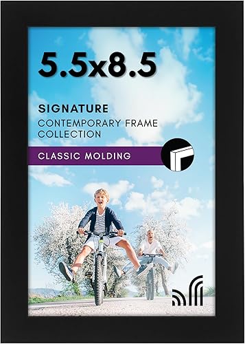 Vista 97 de Americanflat Marco de fotos de 10 x 13 pulgadas con vidrio inastillable - Colección Signature - Marcos de estilo galería hechos de madera de Negro
