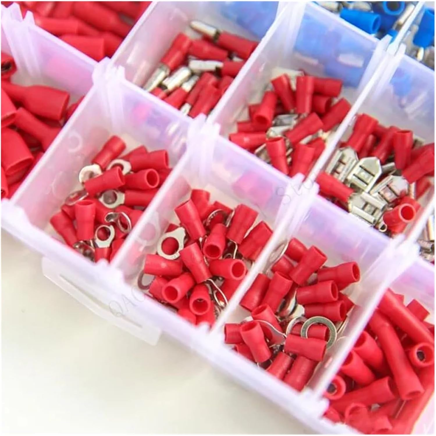 500PCS Cold Pressure Connection Terminal Red Blue Yellow Boxed Group Combine Assorted Wire Terminals Crimp VUQLDHAYZ