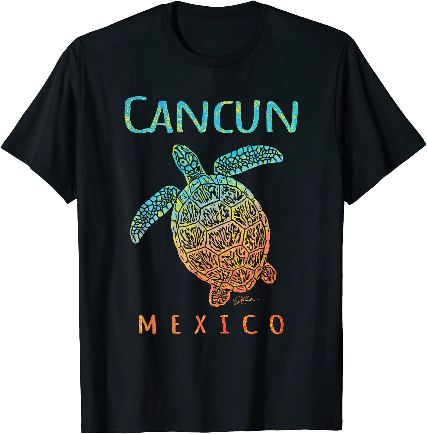 JCombsCancun, Mexico, Sea Turtle, Beach T-Shirt