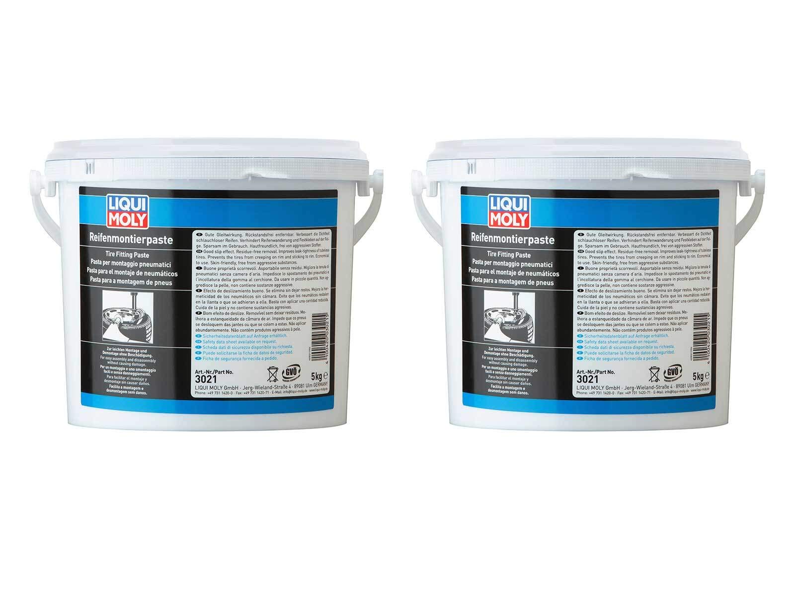2X Original Liqui Moly 5kg Reifenmontierpaste Tire Fitting Paste Assembly Paste