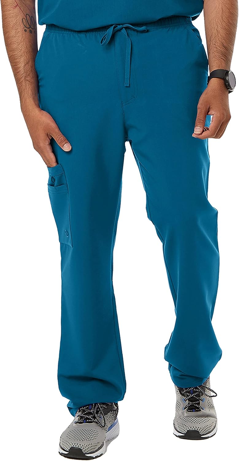 SPECTRUM UNIFORMS Wynd Men's Scrub Pant Cargo Pant Elastic and Drawstring Waist Pant Medical Professionals Pant -Pack of 2