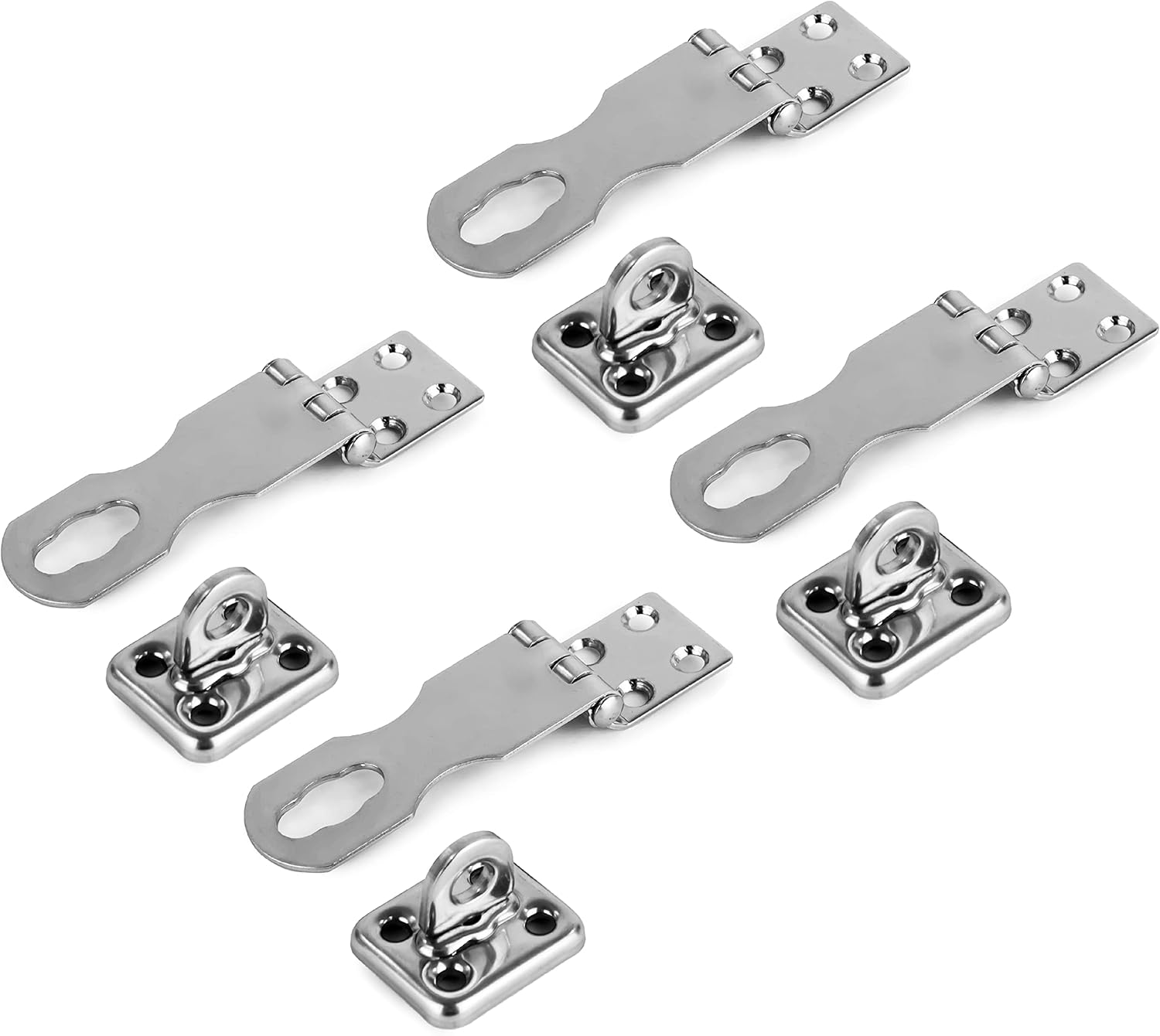 Five Oceans Marine Door Lock Hasp Latch, Safety Lock Clasp Latch for All Doors, AISI316 Stainless Steel, 2 Positions 90 Degrees and 180 Degrees