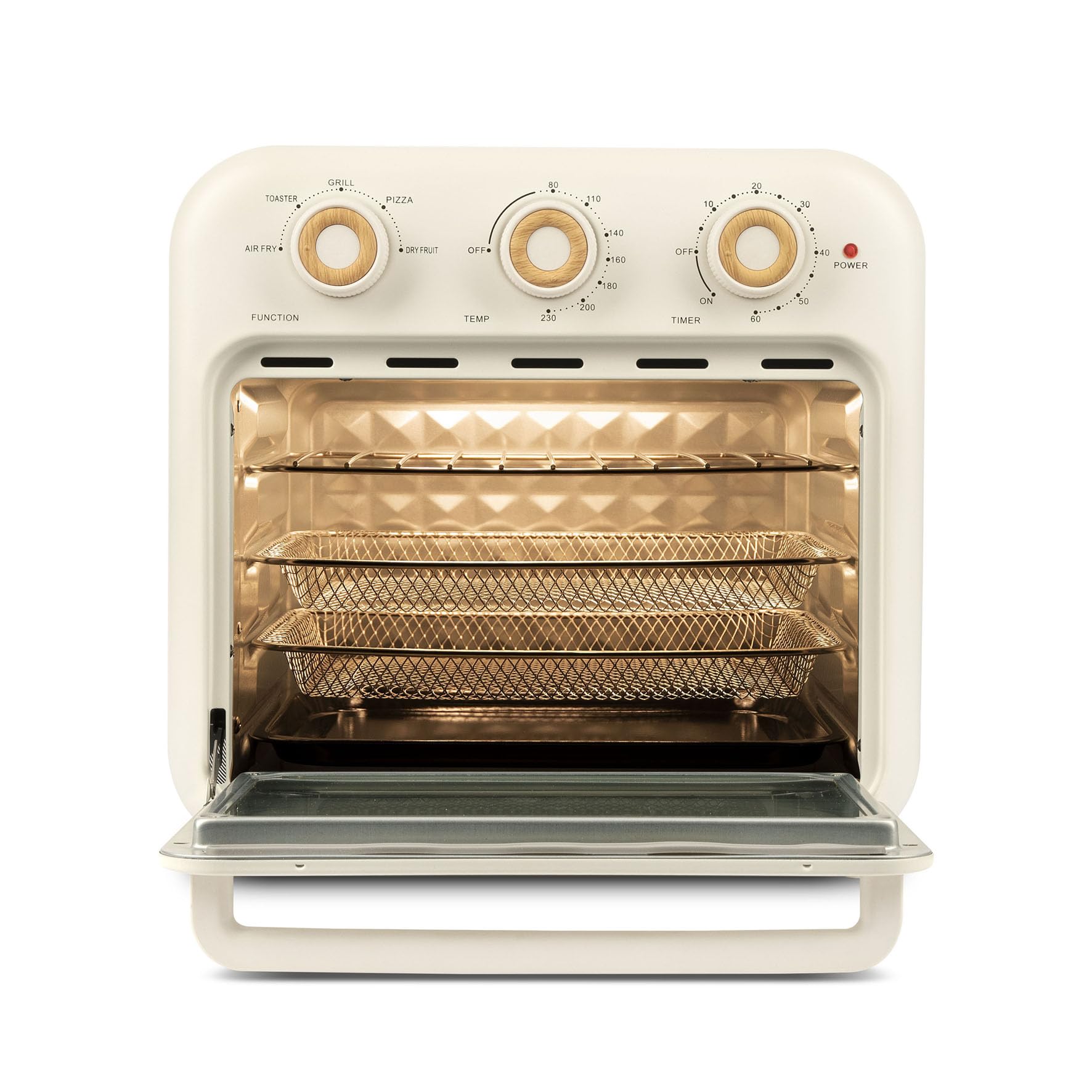 Girmi FG29 Forno Air Fryer,1500 W, 22 L, 5 Funzioni, Luce Interna, Maxi Ventola Air Fryer, 30% Risparmio Energetico, Ricettario e Accessori Inclusi