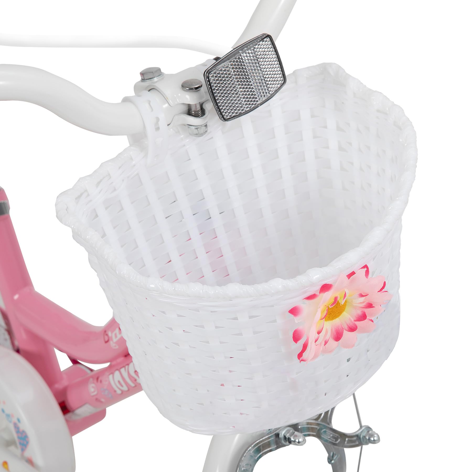 JOYSTAR 12/14/16/18 Zoll Kinderfahrrad für 2-8 Jahre alte Mädchen, 12/14/16/18 Zoll Mädchenfahrrad mit Stützrädern und Korb,Blau