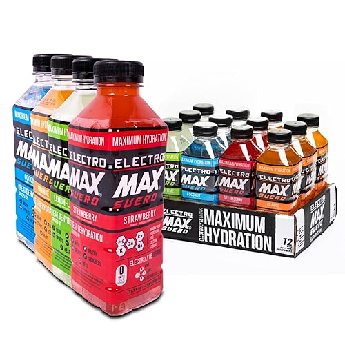ELECTROMAX SUERO Bebida de electrolitos para hidratación y recuperación. Cero calorías paquete de 12 unidades de 21.3 oz (21.3 fl oz) (paquete