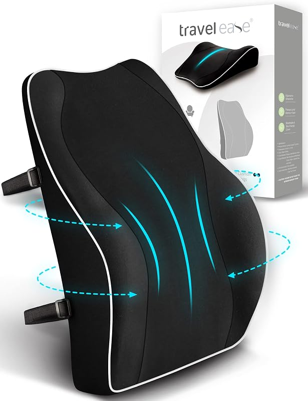 Travel Ease Ergonomikus Memory Foam Deréktámasz Párna Irodai Székhez - Fekete, Bőrbarát Huzattal, Kényelmes Testtartásért
AI: I've created