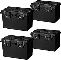 Vista 29 de Caja de almacenamiento de municiones Sheffield 12629, cajas de campo apilables de.30 calibre, resistentes al agua y al polvo, caja de almacenamiento