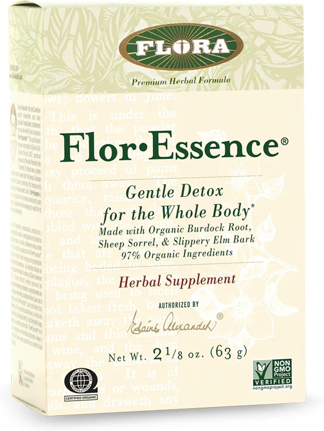 FLORA - FlorEssence Dry Tea Blend, Gentle Detox & Cleanse, 2.2 Oz