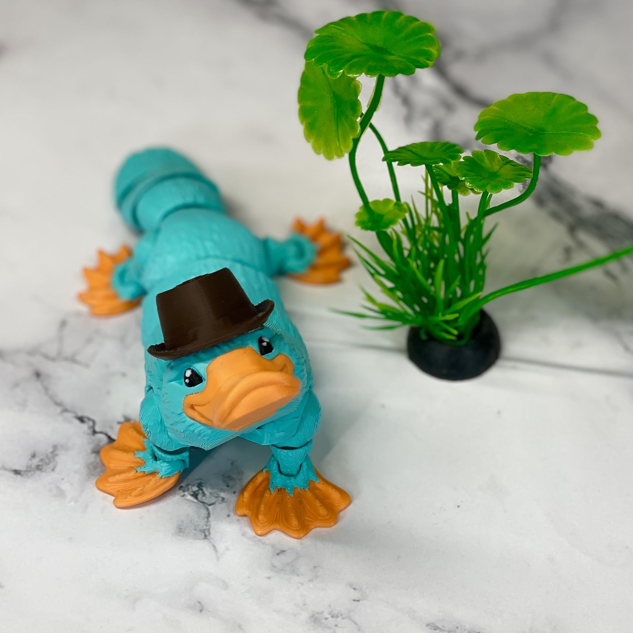 Amazon.com: Teal Detective Platypus Toy - 7 Inch Poseable