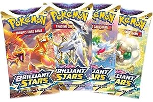 Pokemon Sword and Shield Brilliant Stars Booster Pack Lot of 4