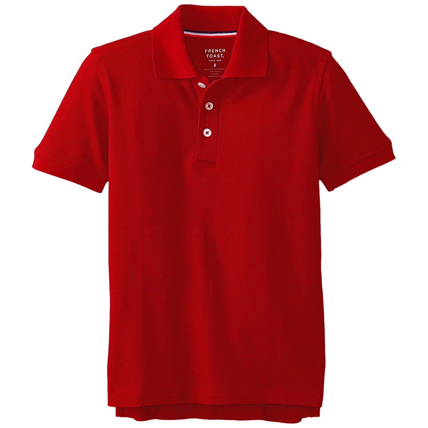 French Toast Boys Short Sleeve Pique Polo Shirt (Standard &amp; Husky), Black, 10