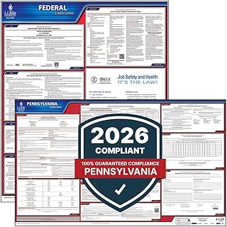 2026 Pennsylvania and Federal Labor Law Poster Set (English, PA State) - OSHA Compliant Laminated Posters, J. J. Keller & Associates, Inc.