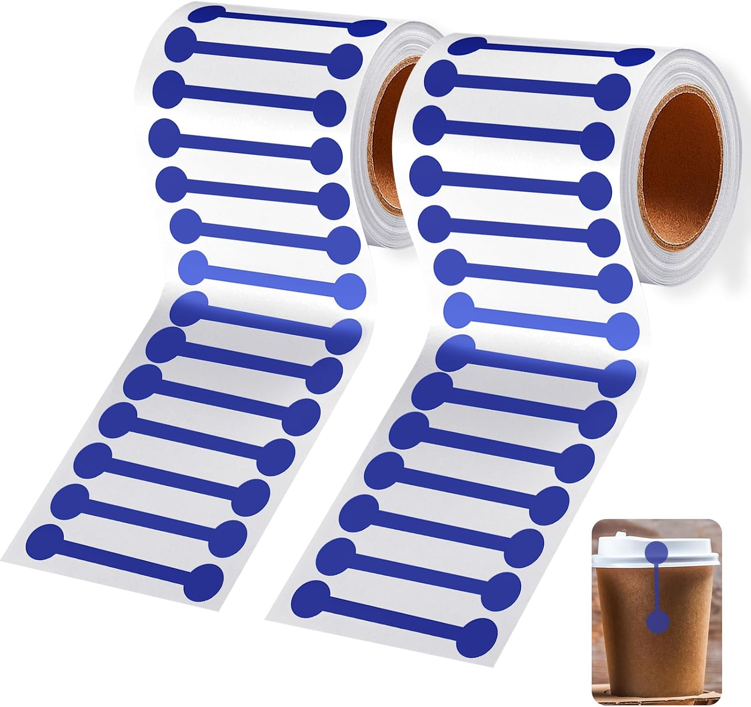 Teling Tamper Evident Tape 2.75 x 0.5 Inch Tamper Proof Stickers Decals Evident Blank Tape Resistant Stickers for Food Drink Packaging Sealing Delivery Supply(Blue,2 Rolls)