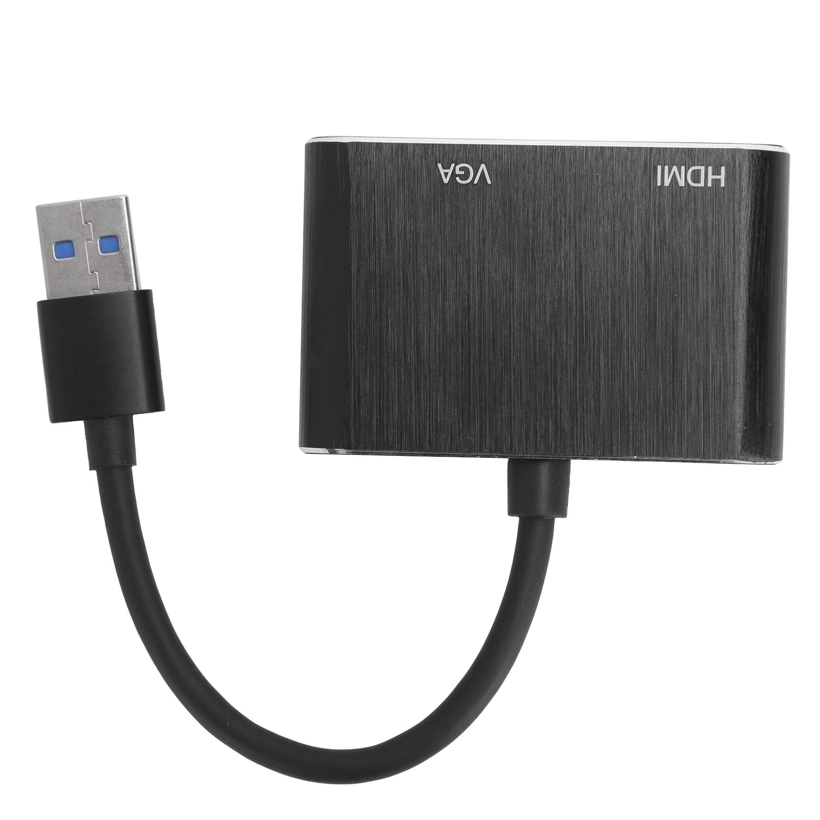 Adapter USB na HDMI VGA, Konwerter USB 3.0 na HDMI 1920 X 1080P, żeński Adapter Wideo 5 Gb/s USB na HDMI i VGA, Plug and Play