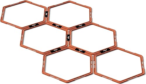 Miniatura 10 de Yes4All Anillos hexagonales de agilidad/anillos de velocidad con bolsa de transporte – Anillos hexagonales, obstáculos de agilidad