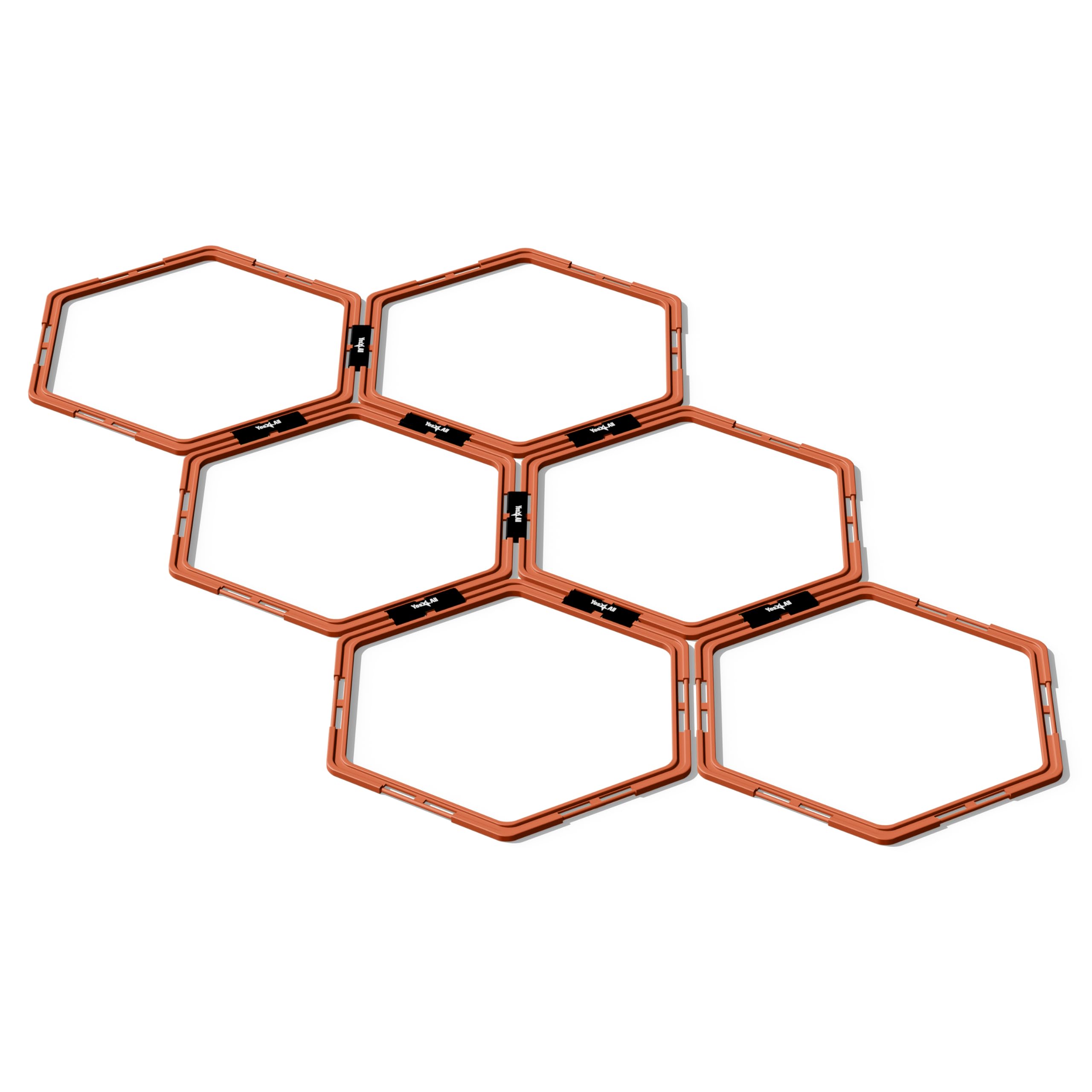 Yes4All Hex Agility Rings/Speed Rings with Carrying Bag – Hexagon Rings, Agility Hurdles for Agility Footwork Training
