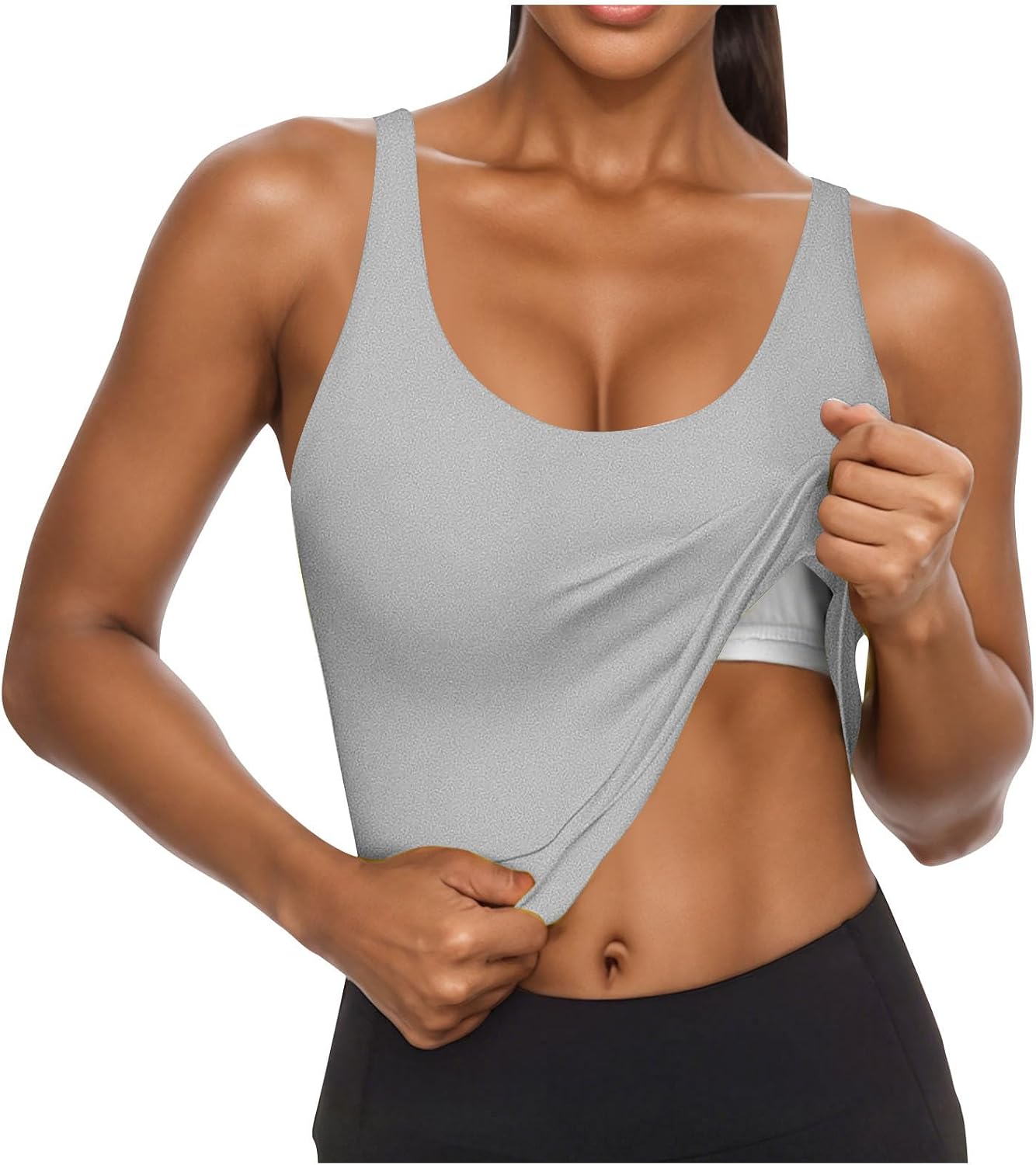 Tank Top with Built in Bra for Women Shelf Bra Camisole Tops Workout Tops Cami Bra Padded Tank Top Sports Bras