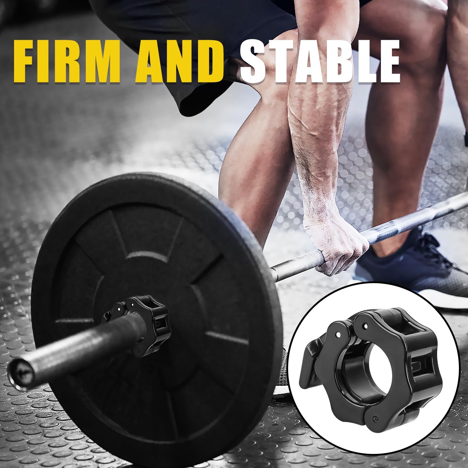 Chiusure Rapide Per Manubri 30mm - 4 Pezzi, Nylon E ABS, Per Bilancieri E Allenamento