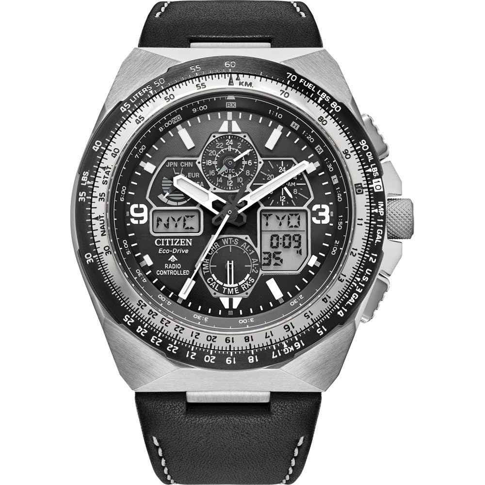 Citizen Leather Promaster Skyhawk A-T Chronograph Black Dial Men Analogue - Digital Watch Jy8149-05E, Black Band (B0CMV4BY3V) Amazon Price History, Amazon Price Tracker