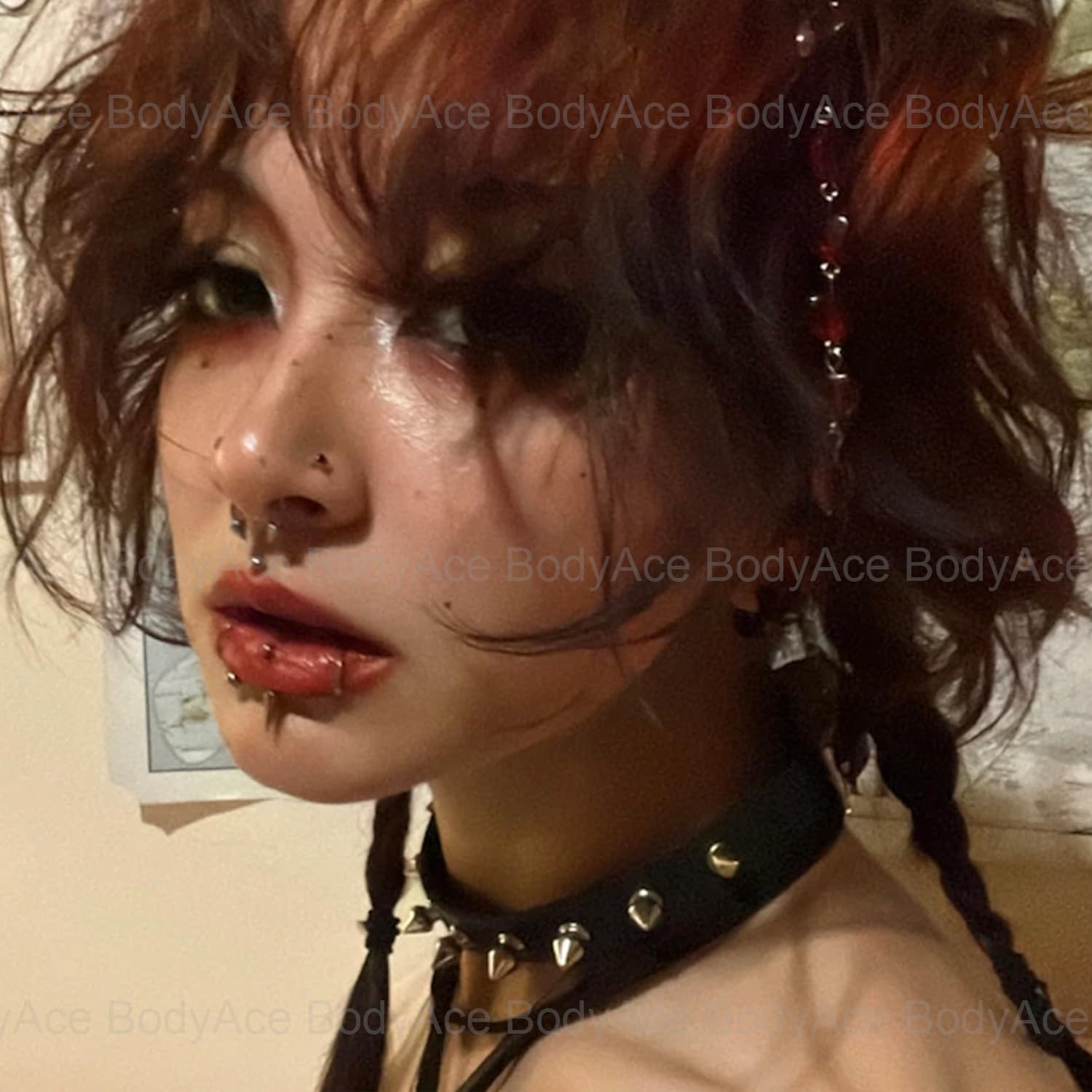 BodyAce 12PCS Spike Rook Earrings Eyebrow Rings, 316L Surgical Steel 16G Curved Barbell Cartilage Helix Earring, Lip Rings Tragus Daith Piercing Jewelry - Image 3