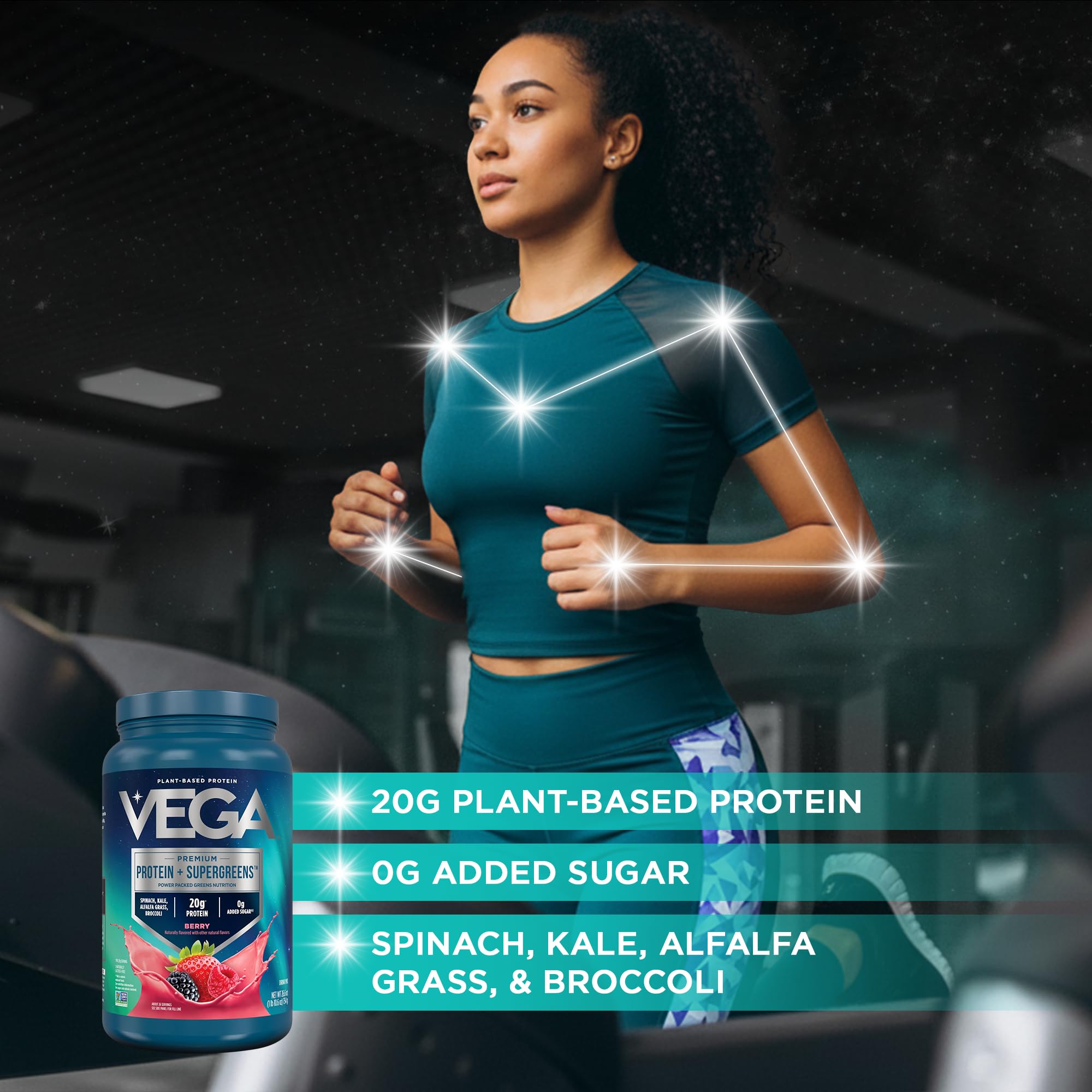 VEGA プロテクトベース No.19 30mL 3本セット Vega Premium Protein + Supergreens, Berry – 20g Vegan Protein