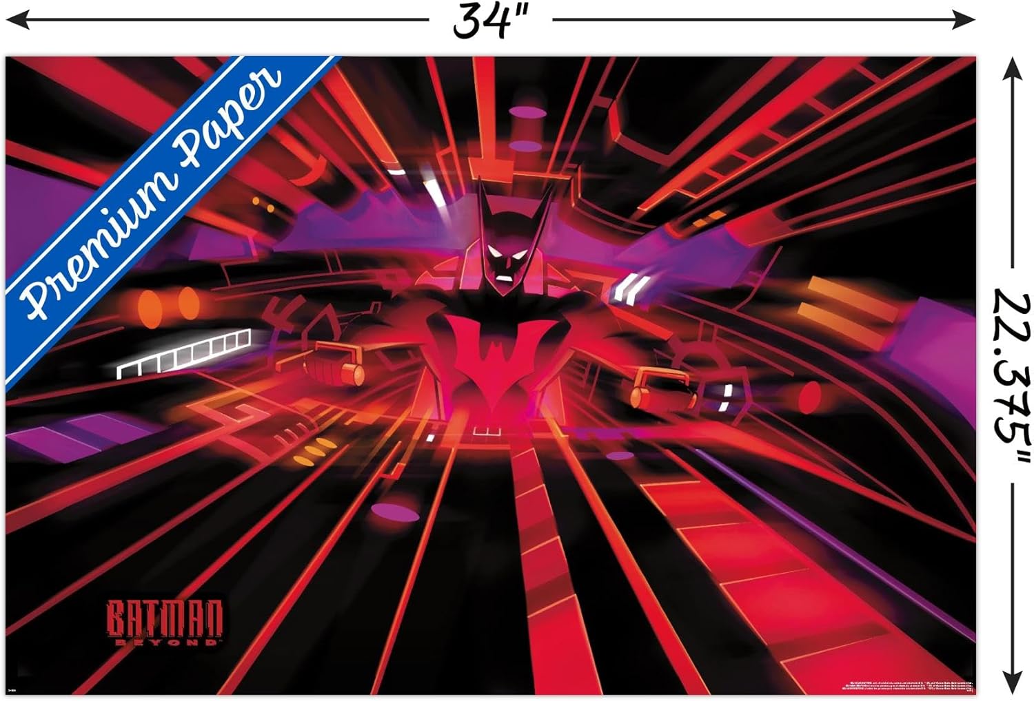 DC Comics TV Batman Beyond - Cockpit Wall Poster, 34L" x 22.4W", Premium Unframed Version