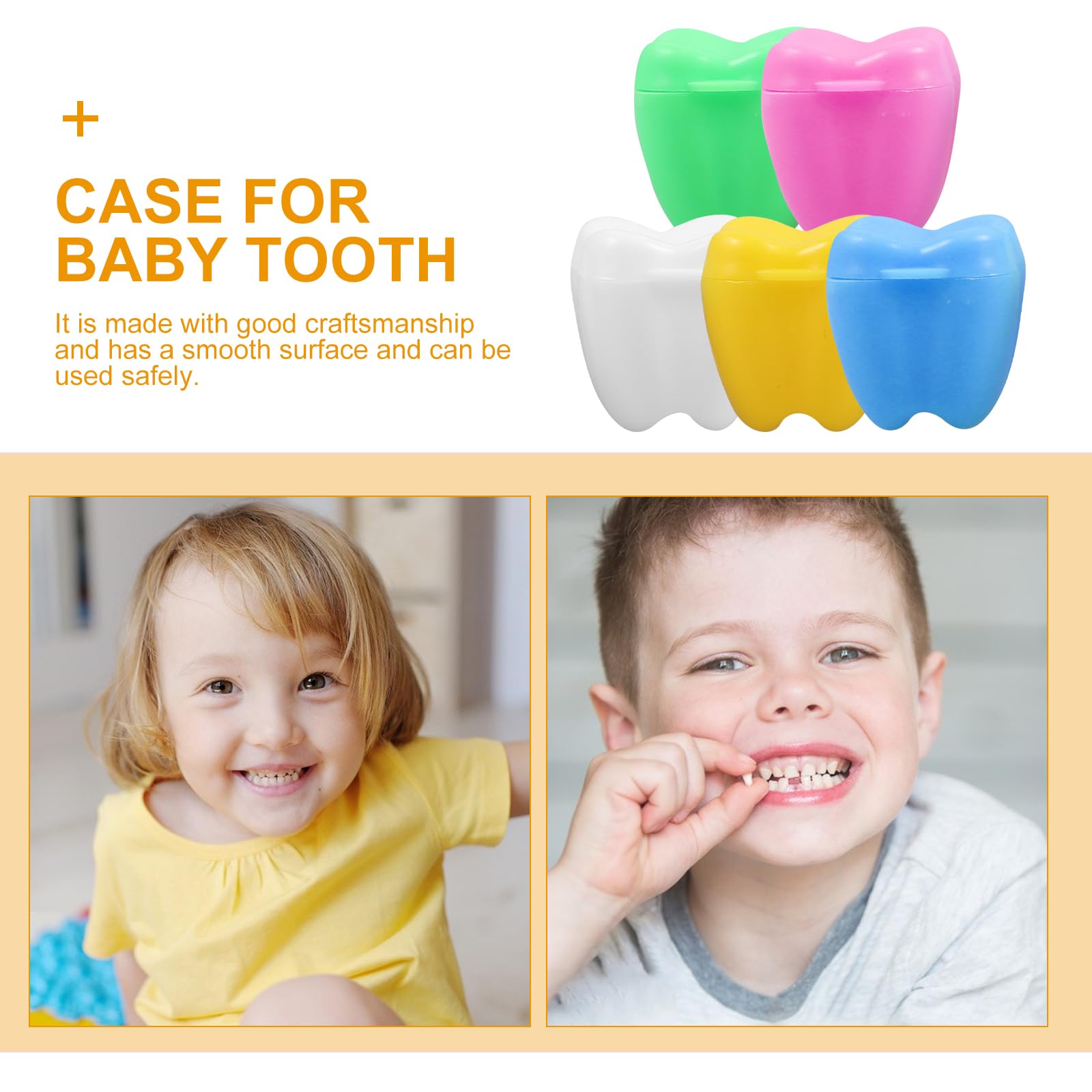 SUPVOX Caja Para Dientes De Leche De Bebé Organizador De 5 Unidades Con Estuche Para Collar Almacenaje Seguro Para Recuerdos Infantiles