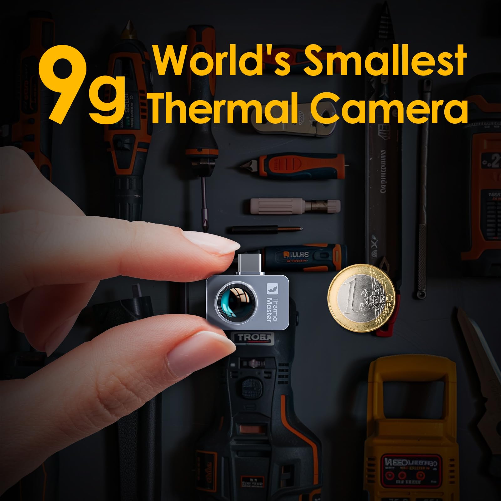 Thermal Master Wärmebildkamera Android P2 Pro Infrarot Kamera mit Makroobjektiv Wärmekamera 256x192 Super IR Auflösung 512x384, 1112°F Tempmessung 15x Zoom Kleinste Thermokamera 9g (Android Silber)