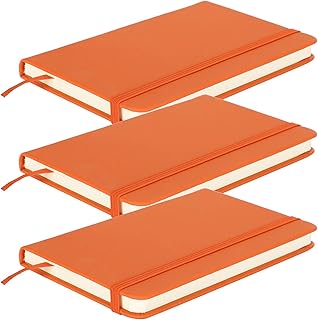 Qioniky Bloco de notas, confortável, cantos arredondados ecologicamente corretos, sem faixa de agente fluorescente, para escrita diária (laranja)