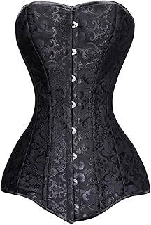 Women's 26 Steel Boned Cotton Long Torso Hourglass Body Shaper Corset
