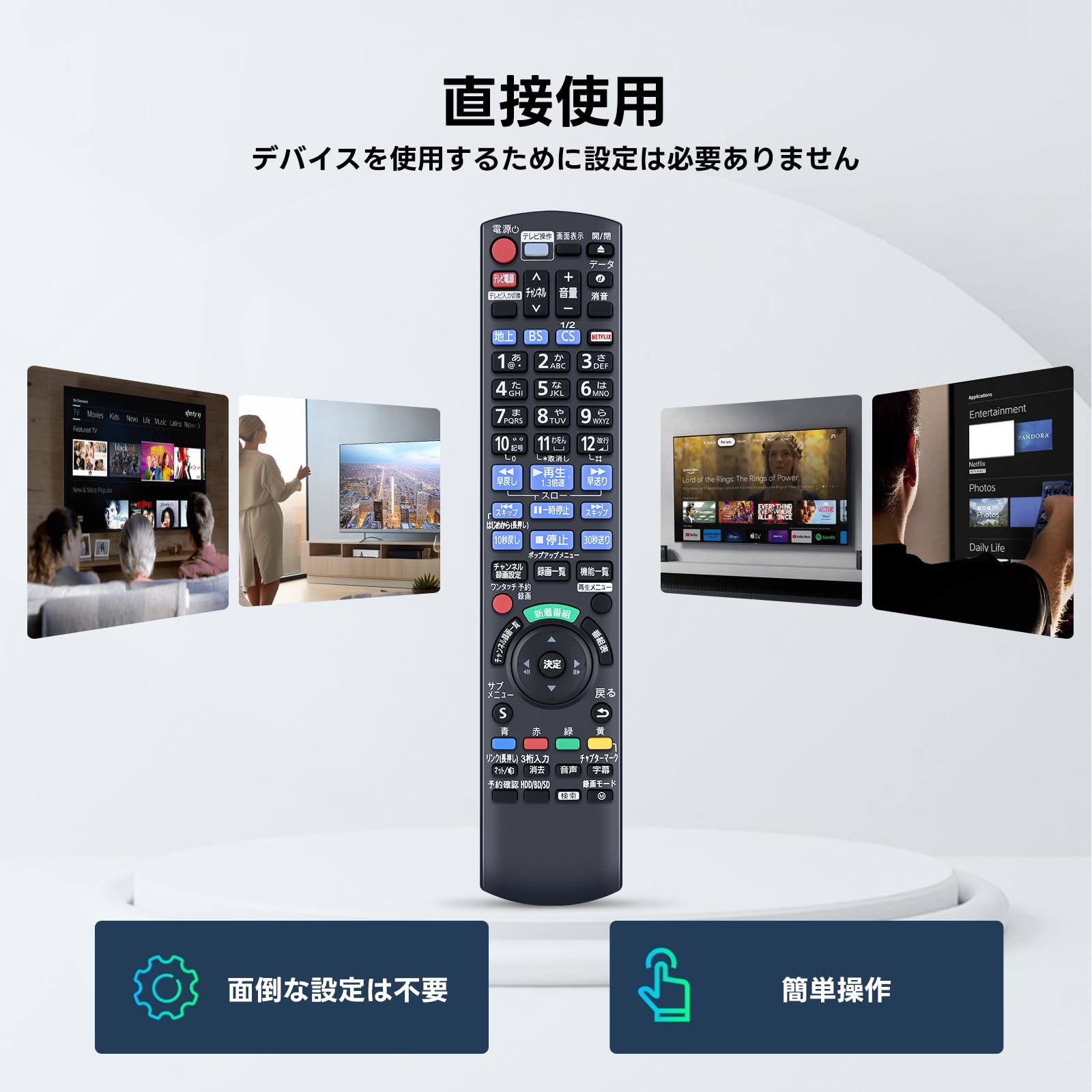 Amazon | ブルーレイリモコン N2QAYB001069 for Panasonic