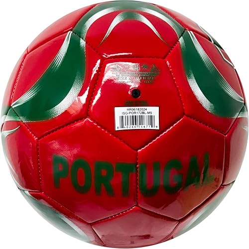Miniatura 5 de Icon Sports Balón de fútbol de Portugal, para todas las edades - Tamaño 2,4 y 5, Balón de la Selección Nacional de Fútbol