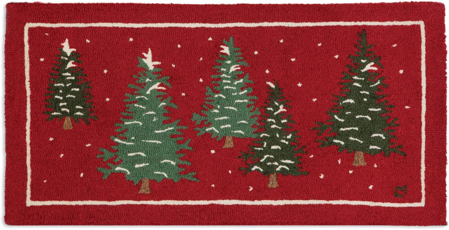Chandler 4 Corners ArtistDesigned Red Flurries HandHooked Wool Accent Rug (2' x 4