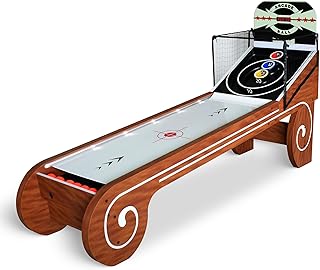 Boardwalk 8-ft Arcade Ball Table for Family Game Rooms with LED Track Lighting, Scratch-Resistant Playfield