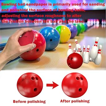 9 Piece Bowling Ball Resurfacing Kit with Sanding Pads Grit 180 400 500 800 1200 2000 2500 3000 5000, for Surface Cleaning, Polishing and Maintenance Bowling Sanding Pads