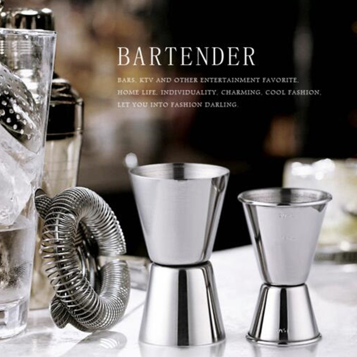 Pilon à Cocktail En Acier Inoxydable 10 Pouces - Set Bar Avec Cuillère | Mojito, Mixologie