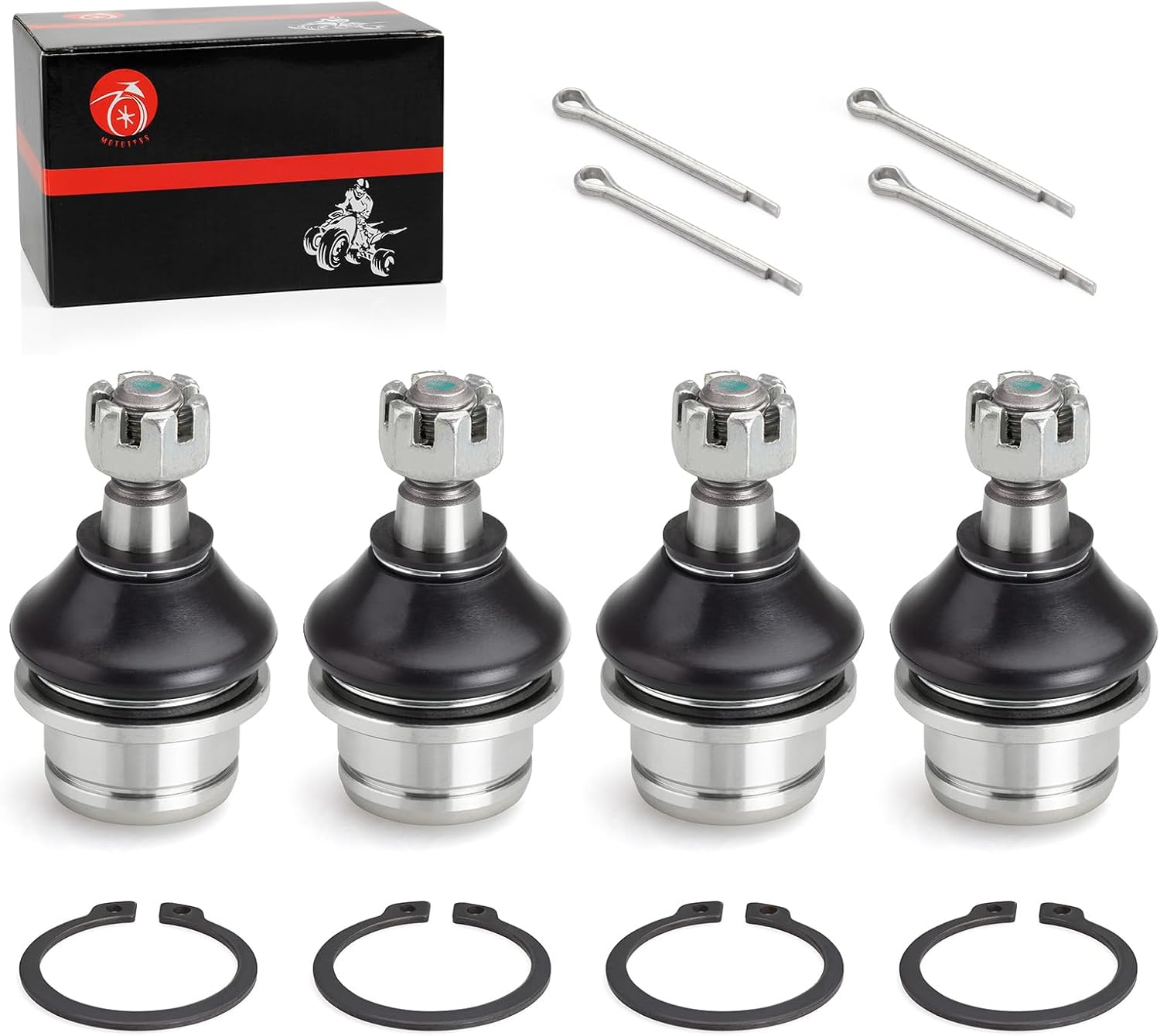 Upper & Lower Ball Joint Set Compatible with Kawasaki Prairie 360 700 Brute Force 650 750 KFX700 Teryx Teryx4 750 800 Mule PRO-DX DXT FXT FX FXR MX KAF1000 KAF800 KAF700
