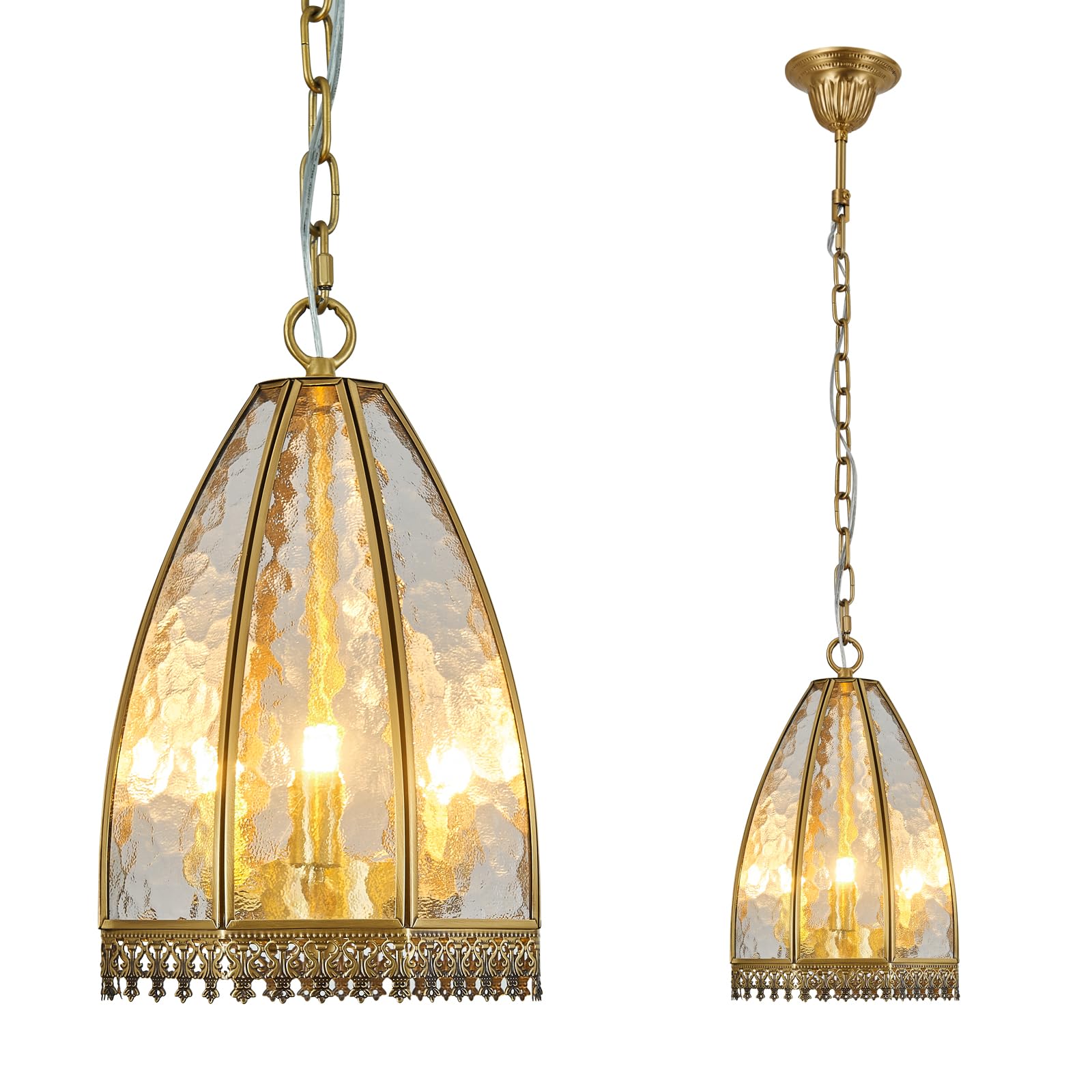 Photo 1 of PNJXSRJH 3-Light Brass Pendant Light