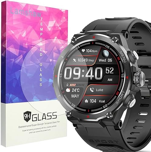 Lamshaw - Protector de pantalla de vidrio templado 9H compatible con Moowhsh HM09, protector de pantalla de vidrio templado 9H compatible con